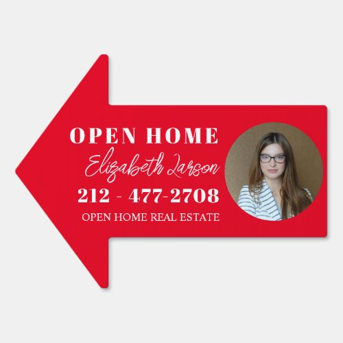 Custom Marketing Open House Real Estate Red Sign