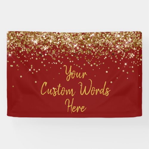 Custom Maroon and Gold Birthday Party Photo Prop