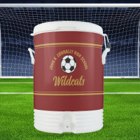 Custom Maroon Gold High School Soccer Team