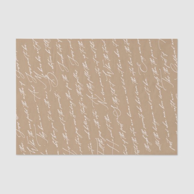 Custom Marriage in Cana Scripture Taupe Tissue 2 Tissue Paper (Front)