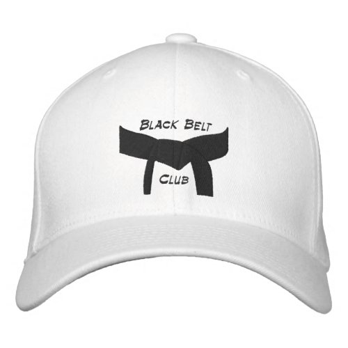 Custom Martial Arts Black Belt Club Embroidered Baseball Hat