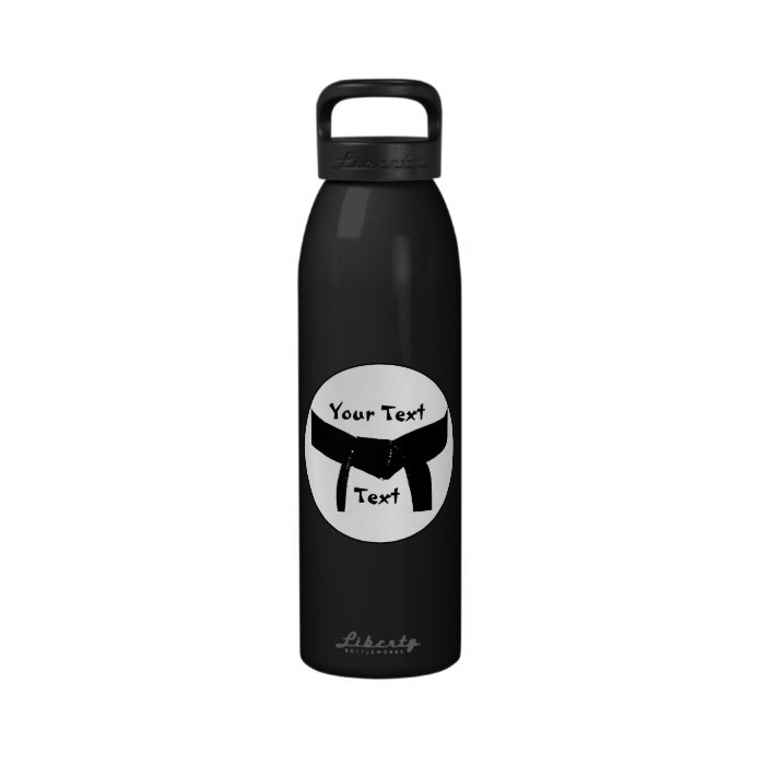 Custom Martial Arts Black Belt Water Bottle