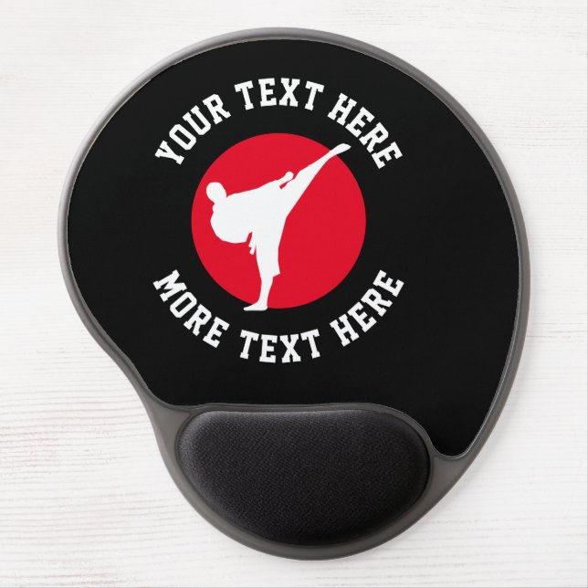 Custom martial arts karate school logo mouse pad (Front)