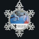 Custom Martial Arts Photo Christmas Snowflake Snowflake Pewter Christmas Ornament<br><div class="desc">The perfect Christmas tree ornament for your favorite martial artist or teacher/instructor.  Customize by adding a photo and two lines of text.  Change the background color to coordinate with your photo or club's colors.</div>