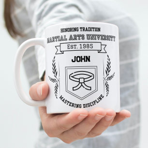 Custom Martial Arts University- Funny  Two-Tone Coffee Mug
