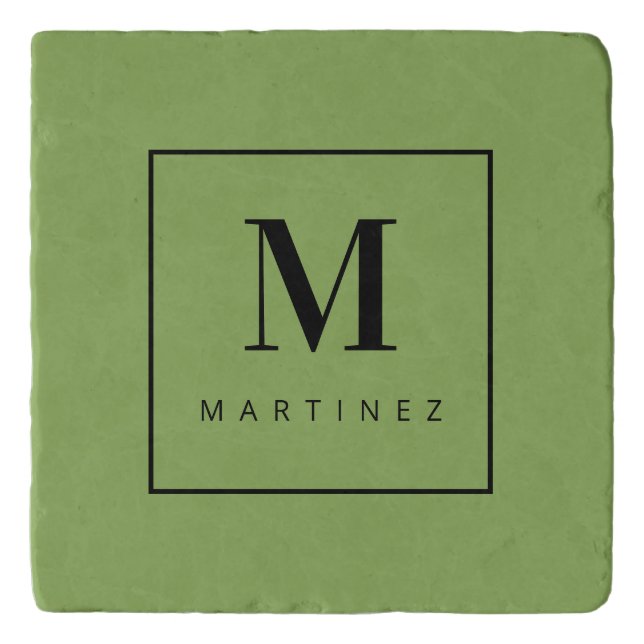 Custom Marvelous Monogram Atlantic Forest Trivet (Front)