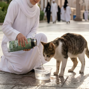 Custom Masjid Nabawi Madinah Carpet Pattern Water Bottle