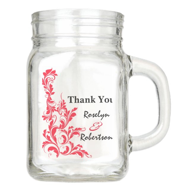 Custom Mason Jar Wedding Favor for Guests (Front)