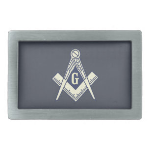 Custom Masonic Blue Lodge Belt Buckle Rectangle
