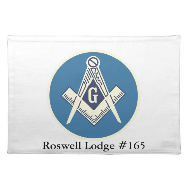 Custom Masonic Blue Lodge Dinner Mat (Front)