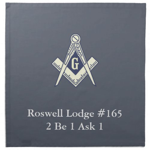 Custom Masonic Blue Lodge Napkin