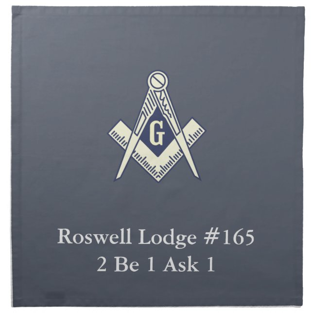 Custom Masonic Blue Lodge Napkin (Front)