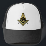Custom Masonic Hats | Personalized Freemason Gifts<br><div class="desc">Looking for personalized freemason gifts? These black white custom masonic hats are comfortable, and feature a modern black and gold square and compass symbol of freemasonry. They work great for masonic lodge officer gifts at the Annual Installation of Officers or for other special occasions. The design was created on a...</div>