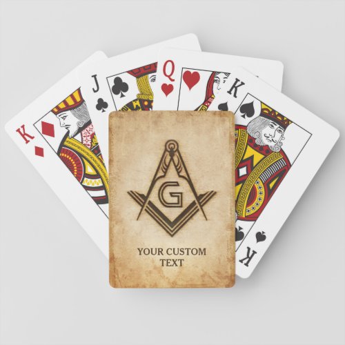 Custom Masonic Playing Cards  Freemason Gifts