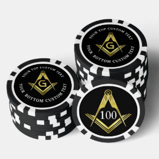 Custom Masonic Poker Chips | Square And Compass at Zazzle