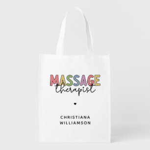 Custom Massage Therapist Massage Therapy Gifts Grocery Bag