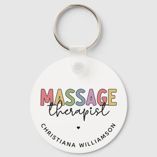 Custom Massage Therapist  Massage Therapy Gifts Keychain