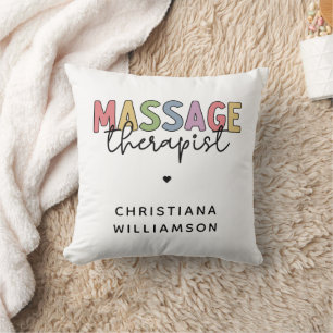 Custom Massage Therapist Massage Therapy Gifts Throw Pillow