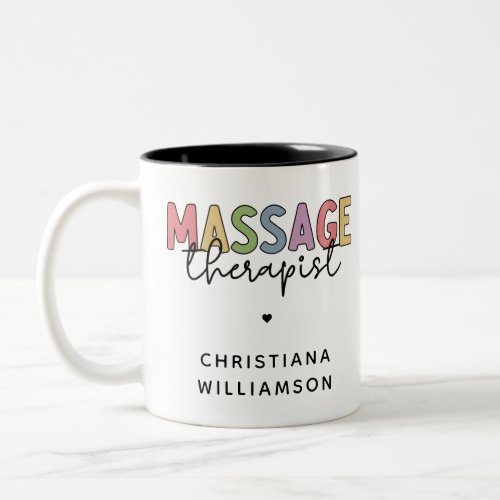Custom Massage Therapist  Massage Therapy Gifts Two_Tone Coffee Mug