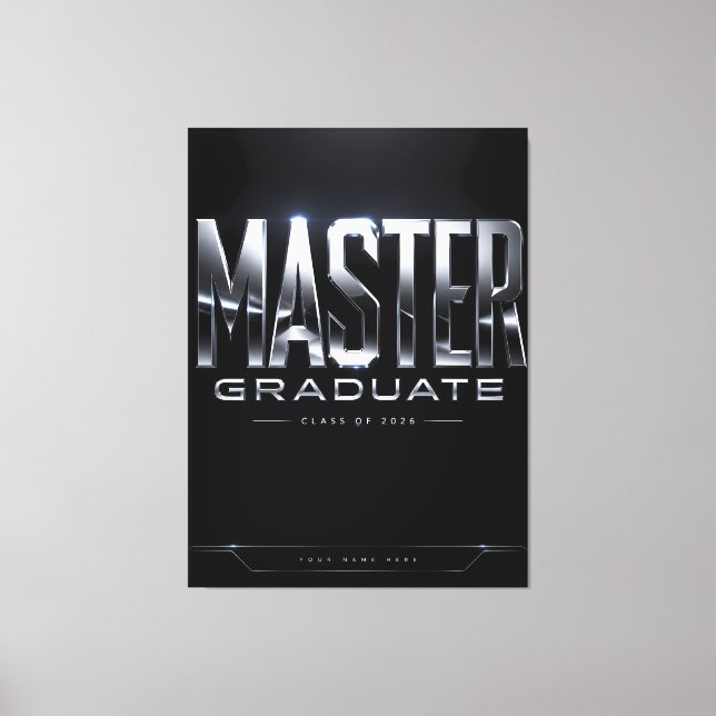 Custom Master Graduate 2026 Keepsake Canvas Print (Front)