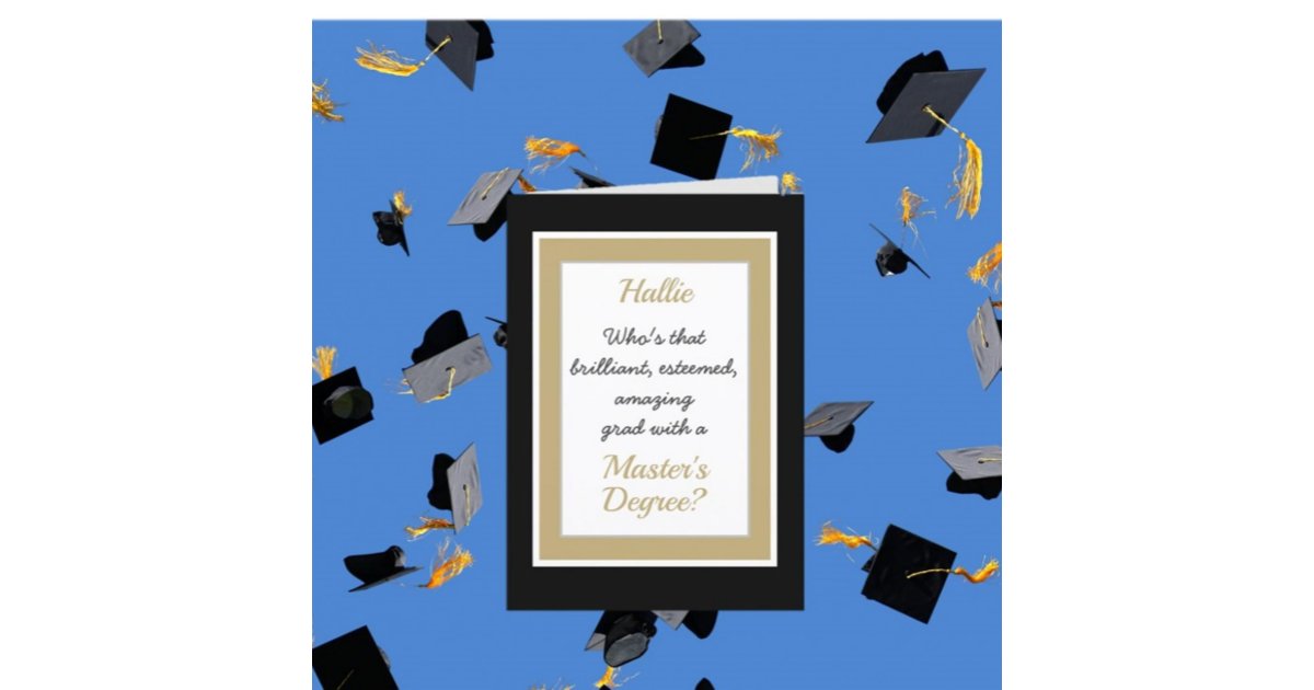 Custom Master's degree Congratulations card | Zazzle