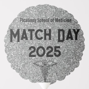 Custom Match Day 2025 Silver Glitter  Balloon