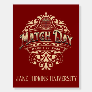 Custom Match Day Residency Medical School Foam Board
