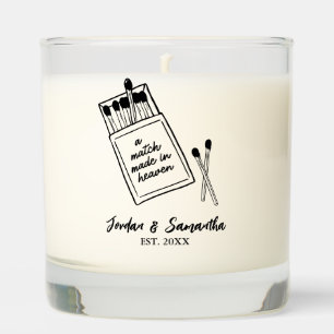 Custom Match Made in Heaven Wedding Gift Scented Candle