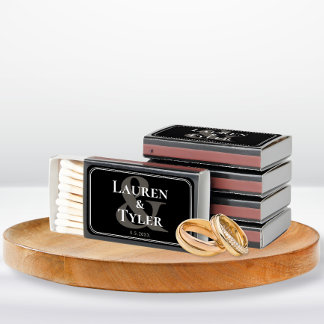 Custom Matchbox - Elegant Wedding Guest Gift Favor Matchboxes