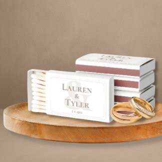 Custom Matchbox - Elegant Wedding Guest Gift Favor Matchboxes