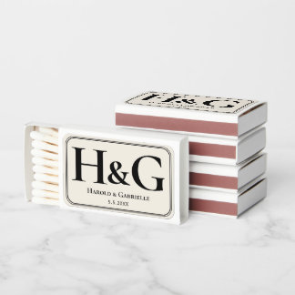 Custom Matchbox - Stylish Wedding Guest Gift Favor Matchboxes