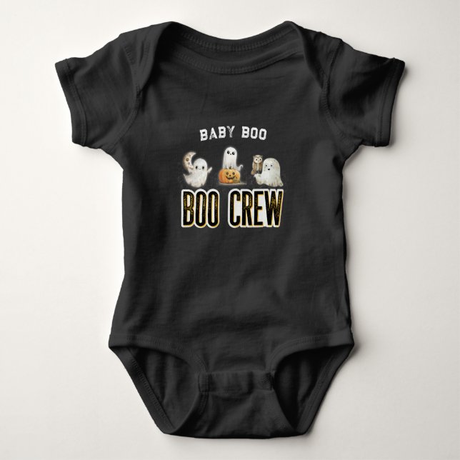 Custom Matchin Baby Boo Crew Halloween Baby Bodysuit (Front)