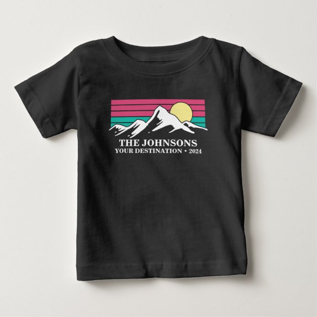 Custom Matching Family Vacation Camping Group   Baby T-Shirt (Front)
