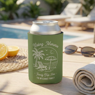 Custom Matching Vacation Family Trip Minimalist Can Cooler