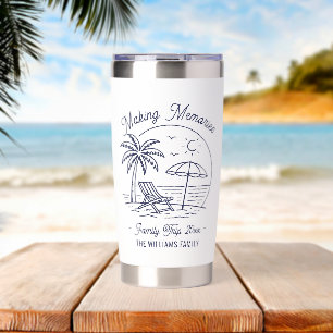  Custom Matching Vacation Family Trip Minimalist Insulated Tumbler