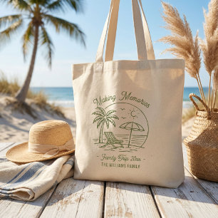 Custom Matching Vacation Family Trip Minimalist Tote Bag