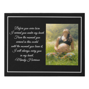 Custom Maternity Photo Beautiful Pregnancy Quote Faux Canvas Print