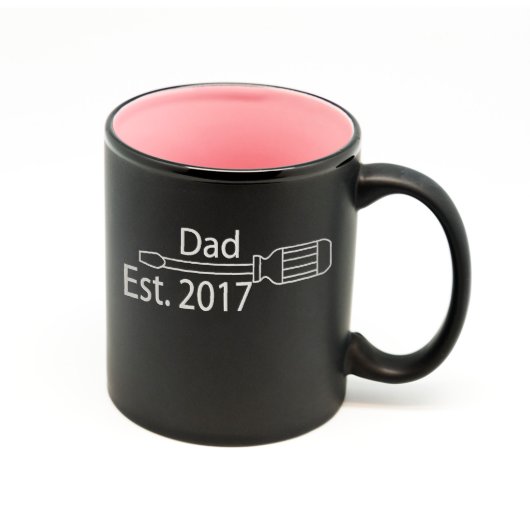 Custom Matte Black & Color Tool Mug  (Front)