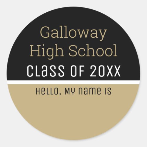 Custom Matte Class Reunion Name tag Sticker