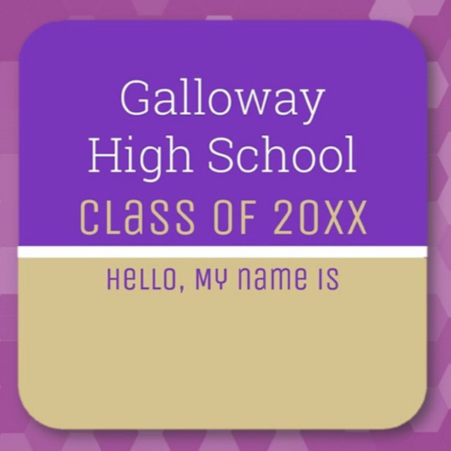 Custom Matte Class Reunion Name tag Sticker (Creator Uploaded)