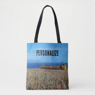 Custom Maui Pineapple Farm Ocean View Tote