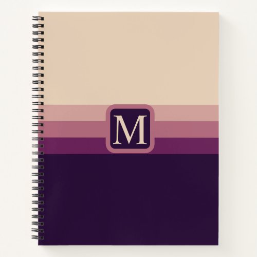 Custom Mauve Pink Lavender Purple Color Block Notebook