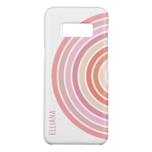 Custom Mauve Taupe Blush Pink Coral Red Stripes Case_Mate Samsung Galaxy S8 Case