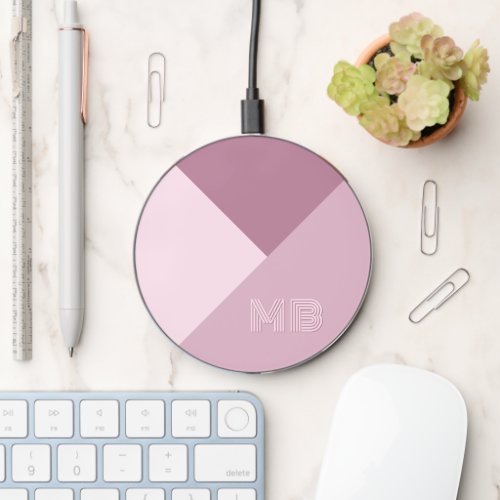 Custom Mauve Taupe Dusty Rose Blush Pink Colored Wireless Charger