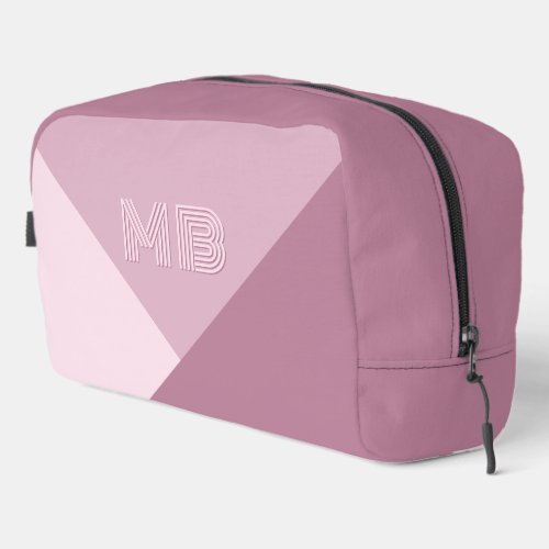 Custom Mauve Taupe Dusty Rose Blush Pink Dopp Kit