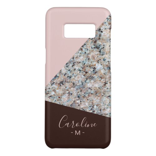 Custom Mauve Taupe Rose Pink Marbled Art Pattern Case_Mate Samsung Galaxy S8 Case