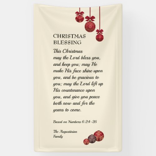 Custom MAY THE LORD BLESS YOU Christmas Banner