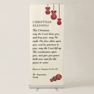 Custom MAY THE LORD BLESS YOU Christmas Retractable Banner