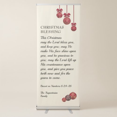 Custom MAY THE LORD BLESS YOU Christmas Retractable Banner