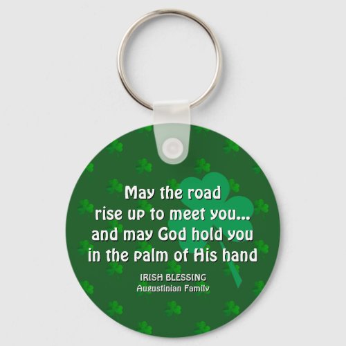 Custom MAY THE ROAD RISE UP St Patricks Day Keychain